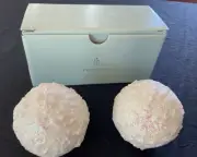 PartyLite 3” Glitter Snow Balls Q35102 Ball Wax Candles NIB RETIRED | FREE S&H