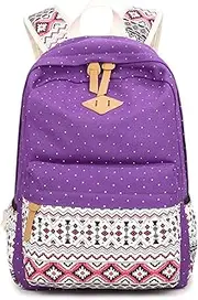 [VOXMDY] Cute Lightweight Canvas Bookbags School Backpacks for Teen Girls (Sky Blue)
