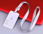 Metal Work Id Badge Holder ONLY, NO Retractable Clip Lanyards Silver 1pc