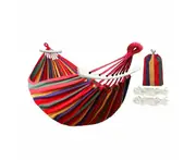 Hanging Tree Strap Outdoor Double Hammock Bed - Red Hammock