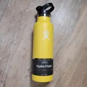 Hydro Flask 21oz Sport Cap Hot/Cold 24 Hr Stainless Steel Water Bottle Yellow
