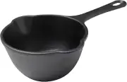 Cast Iron Saucepan, Cast Iron Melting Pot, Deep Cast Iron Pan Durable Black New