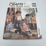 5695 McCalls Crafts Attic Babies Sewing Pattern Rag Doll Aggie Argus Whipple 17"
