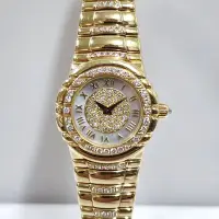 在飛比找Yahoo!奇摩拍賣優惠-送禮禮物禮品Piaget 伯爵女用18K金鑽錶 原鑲鑽石 錶