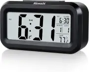 Miowachi Digital Alarm Clocks for Bedrooms Battery Operated,Snooze,Night Light E