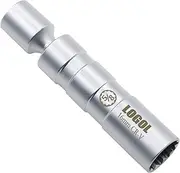 LOGOL 5/8" Swivel Magnetic Spark Plug Socket，3/8" Drive, Enhanced Magnetic Design with Thin Wall Socket ，Cr-V Steel