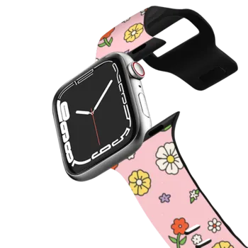 Apple Watch Series 7-9 (41mm) Impact Band Flower Power Pink Apple Watch Band by Martina Martian