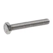 Hex Head Screws Bolts 304 Stainless Steel Metric Flat Hexagon Coarse Threaded Machine Cap Fully Thread Assortment SUS Storage Silver M6x50mm