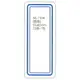 【文具通】華麗牌標籤WL-1036 25x62mm藍框72入 M7010215