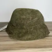 Princess Polly bucket hat unisex one size fits most green corduroy vintage vibe