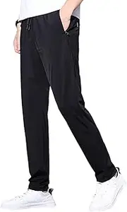 [yanzisura] Mens Sweat Pants - Athletic Running Stretch Pants,Travel Lightweight Breathable Pants, Athletic Running Stretch Pants, Breathable Lightweight Soft Active Pants for Gym