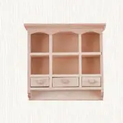 Mini Wooden Wall Cabinet Miniature Figurines Small Furniture