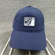 The Game Brand Adjustable Hat Navy Blue LOGO NWT Poly Spandex