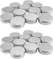Voniecop 24 x 50Ml Aluminium Make Up Pots 50Ml Capacity Empty Small Cosmetic/Candle/Tins Jars