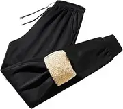 [Bciopll] Men Winter Warm Lambswool Thicken Sweatpants Men Outdoors Wind Jogging Pants Trousers Men