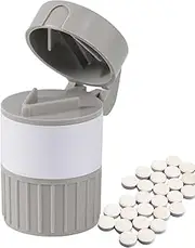 Pill Pulverizer Tool - Compact Pill Splitter, Portable Medicine Dispenser | 4in1 Multifunction Pills Cutter with Built-In Cup, Crushed Tablets Splitter Tools for Pet Owners Seniors Daily Dosing Home