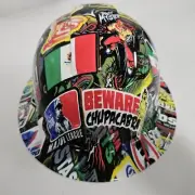 full brim hard hat custom hydro dipped IN MEXICAN EXTREME STICKER BOMB WOW NEW