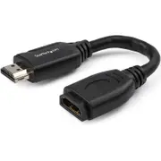 StarTech.com 6"/15cm HDMI Port Saver Cable, 4K 60Hz High Speed HDMI 2.0 Extension Cable with Ethernet