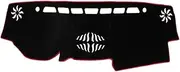 for T&oyota for Land for Cruiser for Prado 150 for FJ150 2010-2019 2020 Sun Shade Non Slip Pad Car Dashboard Cover Mat Car Dash Board Cover Pad(A Red Side LHD)