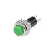 5pcs 10mm Momentary Plastic Push Button Switch Green Round Button SPST NO