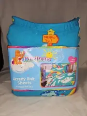 NEW Vintage 2002 Care Bears Full 4-piece Jersey Knit Sheet Set From Kohls