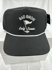 BAD BIRDIE SnapBack Hat Cap. BAD BIRDIE Golf Team And Flag Logo.