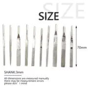 Mini Diamond Coated File 1/8" Shank Trim Glass Metal Jeweler for Die Grinder