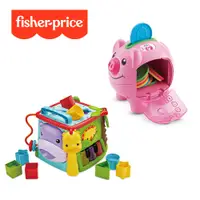 在飛比找PChome24h購物優惠-【奇哥】Fisher-Price 費雪 可愛動物積木盒+智慧