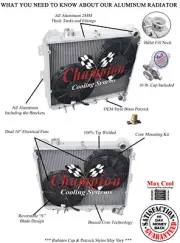 RC Champion 2 Row Radiator W/ 2 10" Fans for 1983 - 1985 Mazda RX-7 R2 Engine (for: Mazda)