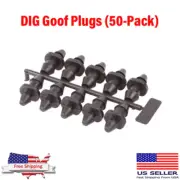 Drip Irrigation Goof Plugs, Black Plastic, 50-Pack, 1/2 in. or 1/4 in. Tubing
