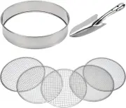 Soil Sieve Stainless Steel Riddle Sieve Set Garden Potting Sieve, 12" Diamete...