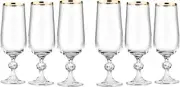 Crystalex Bohemia Golden Celebration Claudia Set of Glasses, 24 pieces