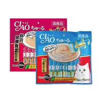 在飛比找PChome24h購物優惠-(2袋組)日本CIAO-貓咪營養肉泥流質點心20入/袋-鰹魚