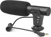 XT-451 Portable Condenser Stereo Microphone Mic with 3.5mm Jack Hot Shoe Mount for Canon Sony Nikon Camera Camcorder DV Smartphone for Video Studio Recording Interview Webcast BBZY