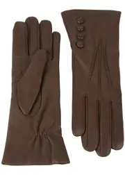 Dents Evelyn Leather Gloves - Brown 6.5