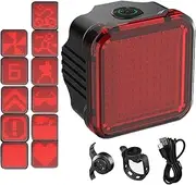 Bike Rear Light, Cycling Lamp, Bright LED Light Brake Sensing Water-Resistant for Women Men Adult Riders Mountain Road Cycling Night Riding