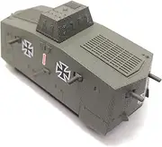 Tank Model 1/100 Scale German WWI A7V Fighter Military Model Tank Model for Collection