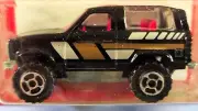 Vintage Majorette Ford Bronco 4x4 / #251 / Black w/ Gold-Silver Squares / France