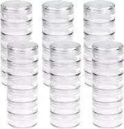 6 Sets 6 Layer Stackable Plastic Containers, 10G/10ML Clear Cosmetic Storage Box