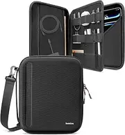 tomtoc Portfolio Shoulder Bag for 13-inch iPad Air M3 2025 /M2 2024, iPad Pro M4/M2/M1, Carrying Case for Apple Pencil/Adapter/Hub/Cables/Magic Keyboard