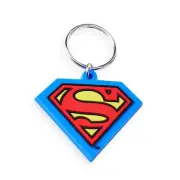 Genuine DC Comics Superman Logo Rubber Keyring Key Fob Justice League Clark Kent