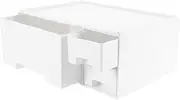 SEWACC 1Pc White Monitor Riser with Organizer Multifunctional Storage Stand for Office Durable Design for Home School Use Strong Bearing Capacity for Office Workers