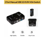 Dual Port Manual USB 2.0 KVM VGA Switch
