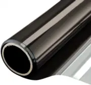 Window Film One Way Mirror Tint Daytime 29.5 Inch x 13.1 Feet, Black Silver
