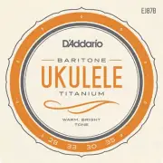 D'Addario EJ87B Titanium Ukulele Strings, Baritone, Full String Set