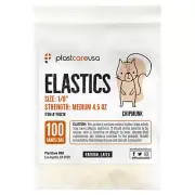 2000 Medium 4.5 Oz 1/8" Chipmunk Orthodontic Latex Elastic Rubber Bands Braces