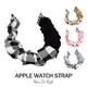 【超取免運】蘋果髮圈錶帶 Apple Watch Series1/2/3/4/5/6/7/8/SE 38/40/42/44/41/45mm 手錶替換錶帶 大腸圈彈力拉伸 造型款錶帶 方格子系列