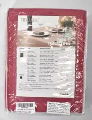 Mebakuk Rectangle Tablecloth Checkered Style Spill Proof 60" x 104" Oblong Red