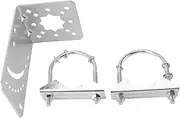 Adjustable Angle Rustproof Stainless Steel Antennae Mount Bracket for Bridge AP Base Station, Suitable for Various Antennas, Easy Installation for Outdoor Use