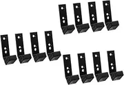 TOKIDNY 12 Pcs Barbell Stand J Hooks Power Rack Bar Stand Rack Dumbbell Supports Brackets Vertical Barbell Holder Storage Hooks for Exercise Equipment Gym Belt Gym Holder Belt Bar Black Pc